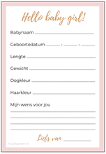 Afbeelding in Gallery-weergave laden, Babyshower invulkaarten | Babyshower kaarten | 20 stuks