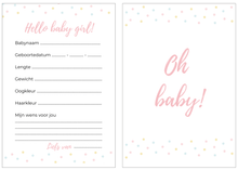 Afbeelding in Gallery-weergave laden, babyshower invulkaarten | babyshower kaarten