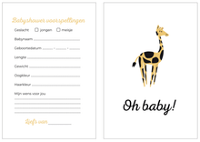 Afbeelding in Gallery-weergave laden, babyshower invulkaarten | babyshower kaarten