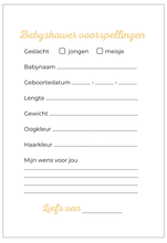 Afbeelding in Gallery-weergave laden, babyshower invulkaarten | babyshower kaarten