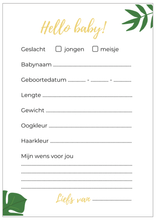 Afbeelding in Gallery-weergave laden, babyshower invulkaarten | babyshower kaarten
