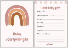 Afbeelding in Gallery-weergave laden, babyshower invulkaarten | babyshower kaarten