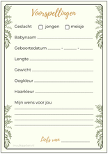 Afbeelding in Gallery-weergave laden, babyshower invulkaarten | babyshower kaarten