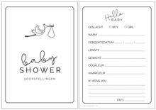 Afbeelding in Gallery-weergave laden, babyshower invulkaarten | babyshower kaarten
