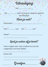 Afbeelding in Gallery-weergave laden, Uitnodiging kinderfeestje