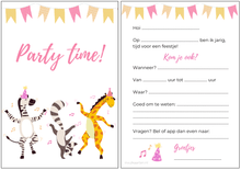 Afbeelding in Gallery-weergave laden, Uitnodiging kinderfeestje