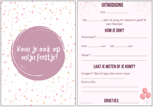 Afbeelding in Gallery-weergave laden, Uitnodiging kinderfeestje