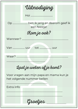 Afbeelding in Gallery-weergave laden, Uitnodiging kinderfeestje