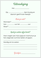 Afbeelding in Gallery-weergave laden, Uitnodiging kinderfeestje