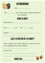 Afbeelding in Gallery-weergave laden, Uitnodiging kinderfeestje