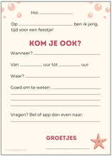 Afbeelding in Gallery-weergave laden, Uitnodiging kinderfeestje