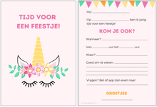 Afbeelding in Gallery-weergave laden, Uitnodiging kinderfeestje