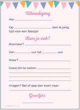 Afbeelding in Gallery-weergave laden, Uitnodiging kinderfeestje