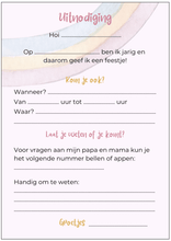 Afbeelding in Gallery-weergave laden, Uitnodiging kinderfeestje