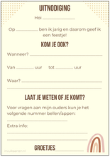 Afbeelding in Gallery-weergave laden, Uitnodiging kinderfeestje