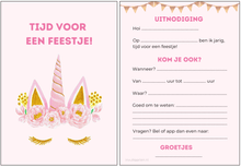 Afbeelding in Gallery-weergave laden, Uitnodiging kinderfeestje