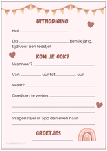 Afbeelding in Gallery-weergave laden, Uitnodiging kinderfeestje
